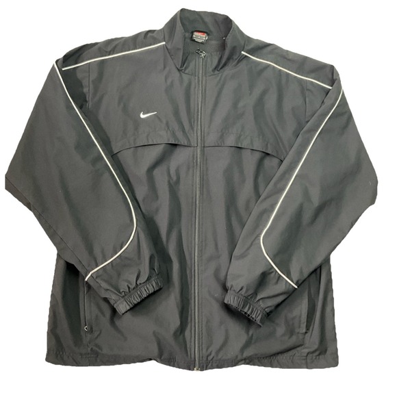 Nike Other - Nike Mens Black Zip Up Long Sleeve Windbreaker Jacket Size L